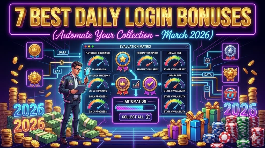 7 Best Sweepstakes Casinos with the Highest Daily Login Bonuses (2026)