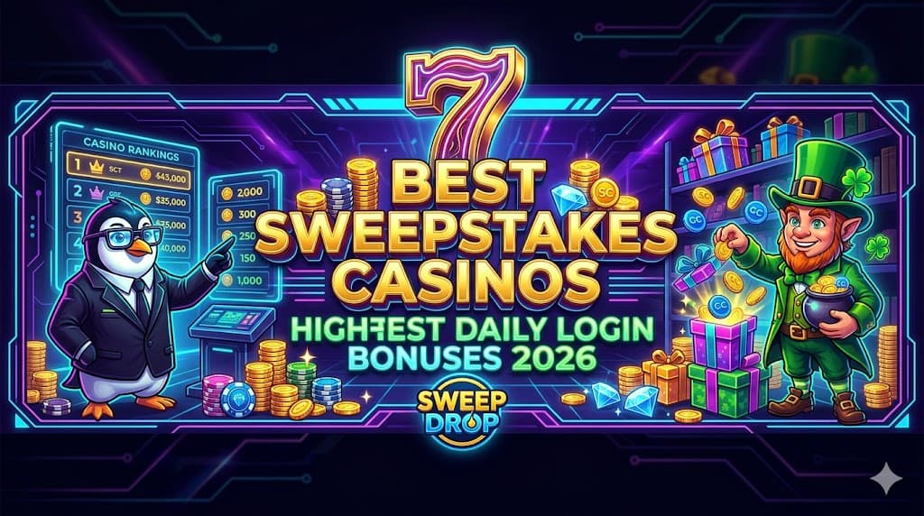 7 Best Sweepstakes Casinos with the Highest Daily Login Bonuses in 2026